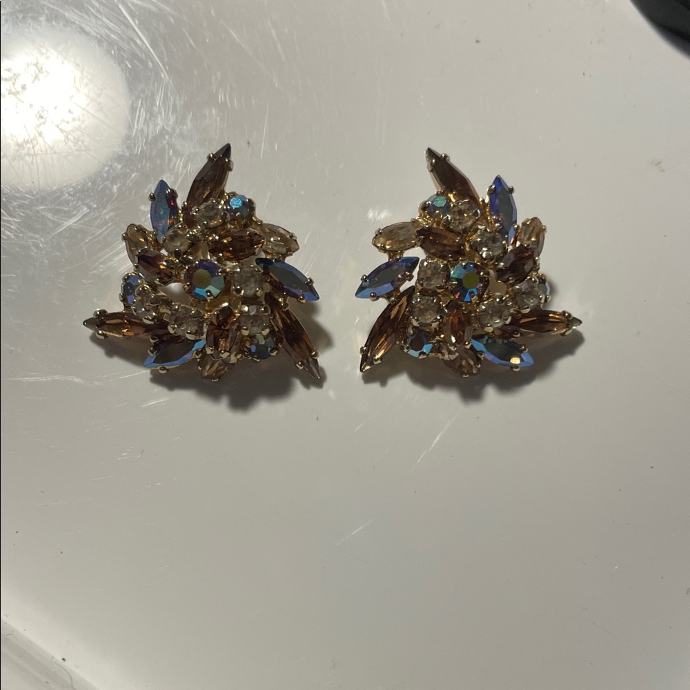 Vintage stamped pat 156452 clip on earrings